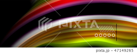 Rainbow color fluid wave lines flow poster. Wave Liquid shapes design 47149265