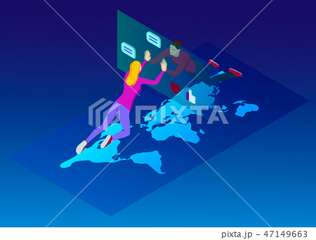 Abstract representation of social networks. 47149663