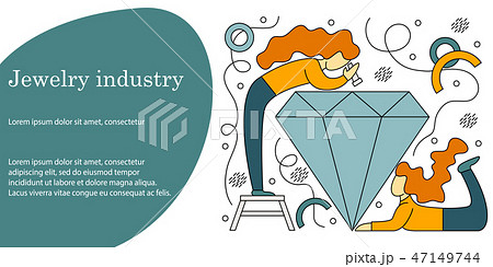 Vector illustration concept of jewelry industry.  47149744