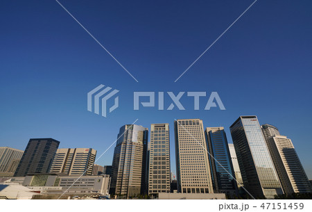 日本の東京都市景観 品川のオフィスビル群を望む 日本の東京都市景観 品川のオフィスビル群を望む 47151459