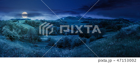beautiful countryside panorama at night beautiful countryside panorama at night 47153002