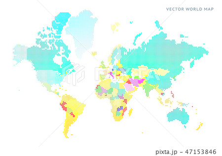 Abstract vector map of the worldのイラスト素材 [47153846] - PIXTA