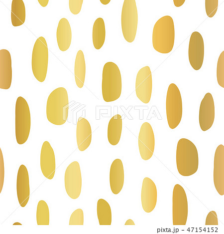 Gold foil spot shape seamless vector pattern white 47154152