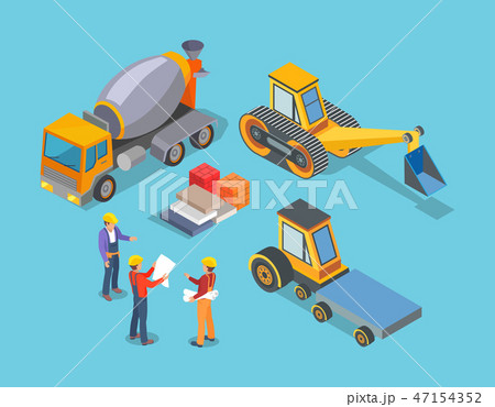 Construction Machinery, Concrete Mixer Workers 47154352