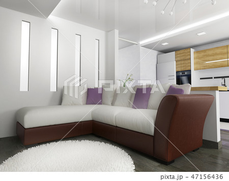 modern interior of living room 47156436