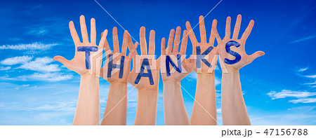 Many Hands Building Thanks, Blue Cloudy Sky Many Hands Building Thanks, Blue Cloudy Sky 47156788