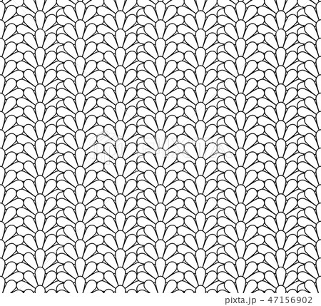 Japanese Kiku Chrysanthemum floral vector seamless pattern. 47156902