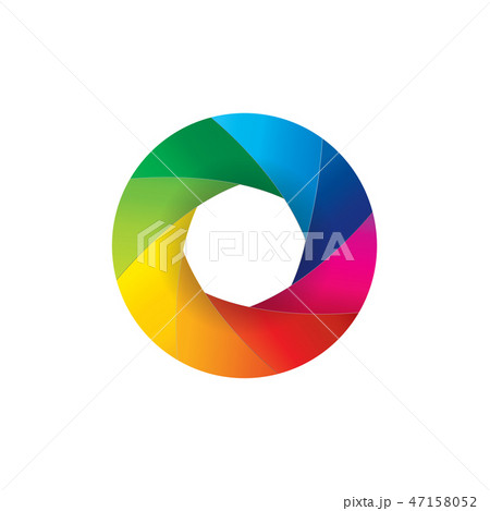Colorful camera lens shutter aperture illustration Colorful camera lens shutter aperture illustration 47158052