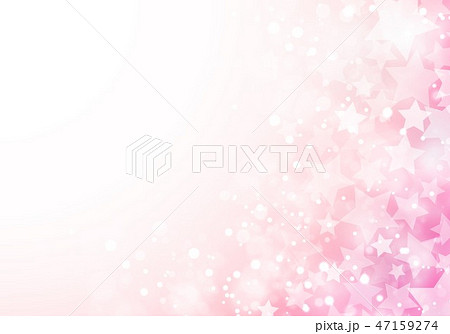 星背景ピンク色キラキラのイラスト素材