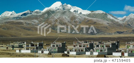 チベット　青蔵鉄道の車窓風景 47159405