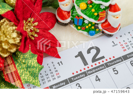 12月 カレンダー クリスマスイメージ 12月 カレンダー クリスマスイメージ 47159643