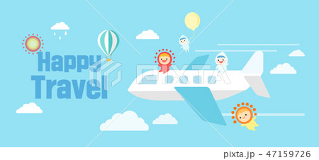 飛行機 雲 熱気球 47159726