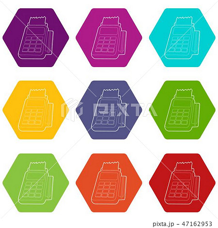Card reader icons set 9 vector 47162953
