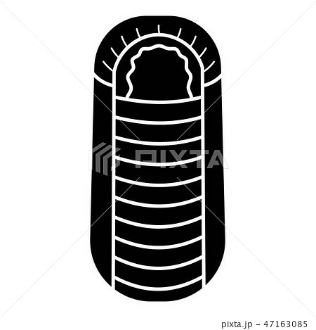 Sleeping bag icon, simple style Sleeping bag icon, simple style 47163085