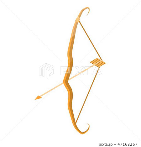 Gold bow weapon icon, isometric style Gold bow weapon icon, isometric style 47163267