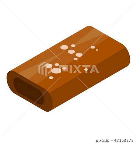 Chocolate candy bar icon, isometric style Chocolate candy bar icon, isometric style 47163275
