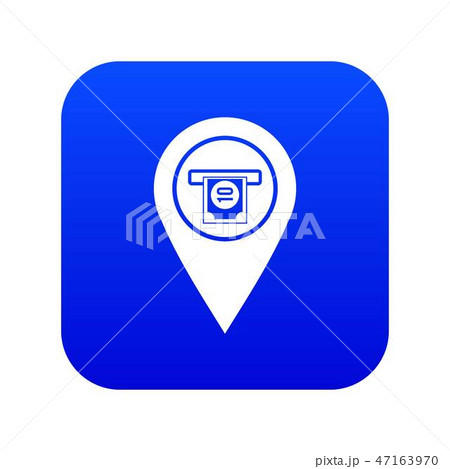 Cash terminal pointer icon digital blue Cash terminal pointer icon digital blue 47163970