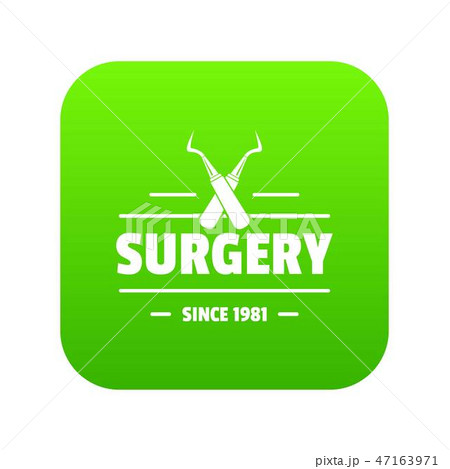 Surgery icon green vector Surgery icon green vector 47163971