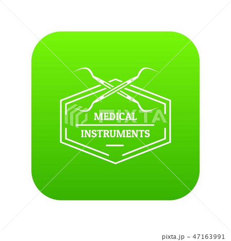 Medical instrument icon green vector Medical instrument icon green vector 47163991