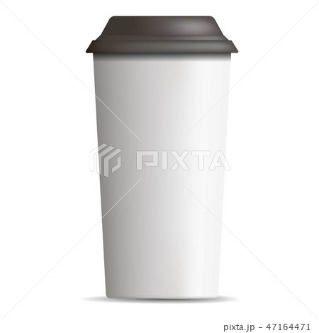 Plastic coffee cup icon, realistic style 47164471