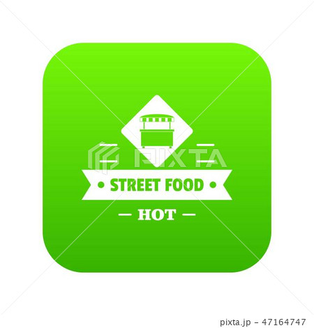 Hot street food icon green vector 47164747