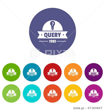 Query icons set vector color Query icons set vector color 47164847
