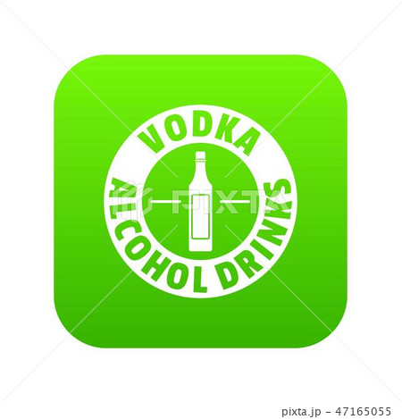 Quality vodka icon green vector Quality vodka icon green vector 47165055
