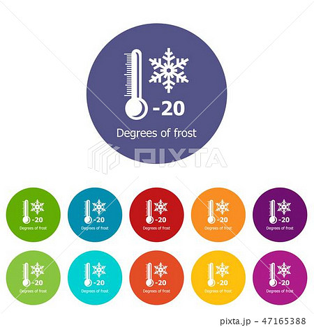 Frost icons set vector color Frost icons set vector color 47165388