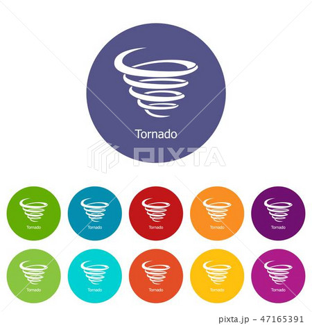 Tornado icons set vector color 47165391