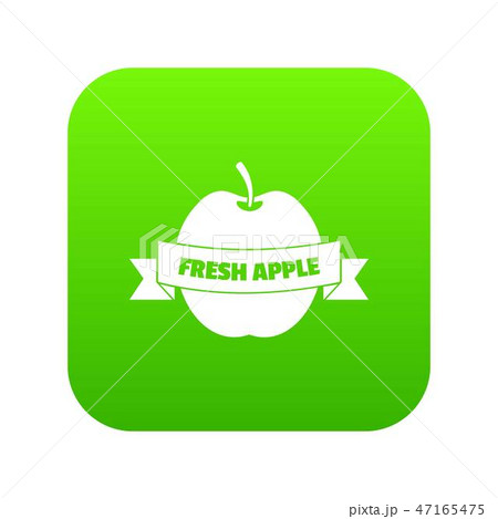 Fresh apple icon green vectorのイラスト素材 [47165475] - PIXTA
