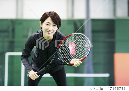テニス　テニスクラブ　テニススクール　フィットネス　スポーツジム　女性 47166751