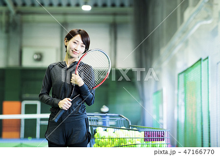 テニス　テニスクラブ　テニススクール　フィットネス　スポーツジム　女性 47166770