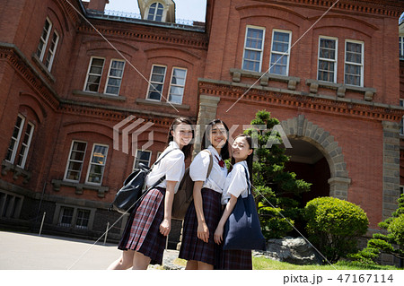 女子高生 札幌 修学旅行 北海道庁旧本庁舎 女子高生 札幌 修学旅行 北海道庁旧本庁舎 47167114