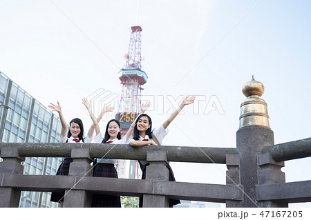 女子高生 札幌 修学旅行 女子高生 札幌 修学旅行 47167205