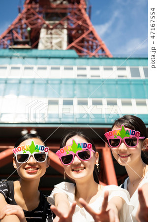 女性 札幌 旅行 テレビ塔 女性 札幌 旅行 テレビ塔 47167554