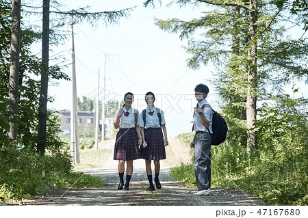 高校生　通学風景 47167680