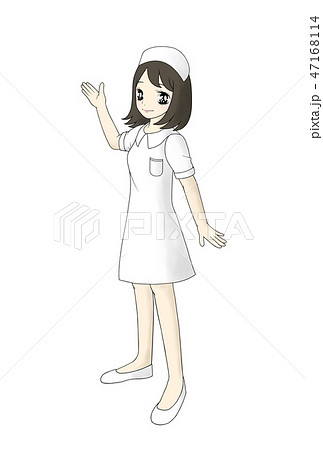 看護師 ナース 看護婦 萌え系 案内 医療のイラスト素材