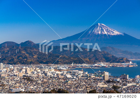 《静岡県》富士山・清水港の眺め《日本平より》 47169020