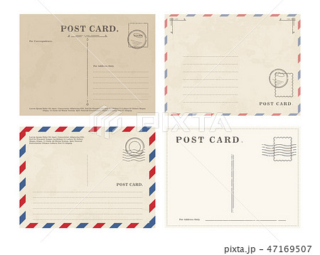 Set of simple blank postcards Set of simple blank postcards 47169507