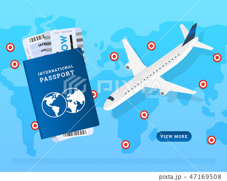 Web design of international flights page Web design of international flights page 47169508
