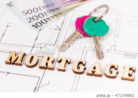 Inscription mortgage with keys and money Inscription mortgage with keys and money 47170662
