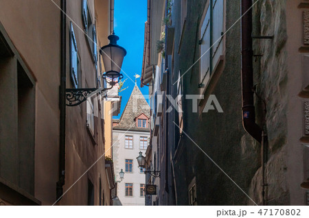 Old vintage buildings in Zurich Old town Altstadt Old vintage buildings in Zurich Old town Altstadt 47170802