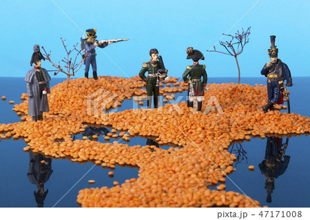 Landscape with islands in the sea and the soldiers 47171008