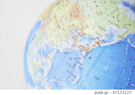 地球儀　日本中心　グレーバック 47172227