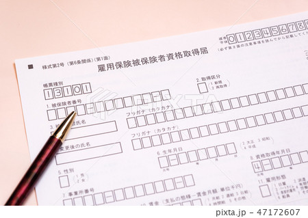 雇用保険被保険者資格取得届 失業 給付 再就職 雇用保険被保険者資格取得届 失業 給付 再就職 47172607