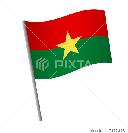Burkina Faso flag icon. 47172848