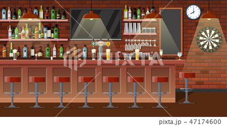Nterior Of Pub Cafe Or Bar のイラスト素材