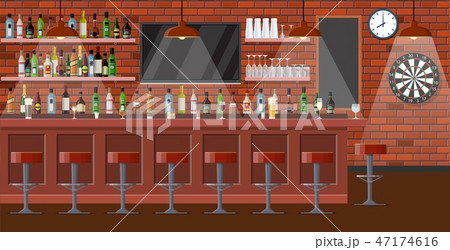 Nterior Of Pub Cafe Or Bar のイラスト素材