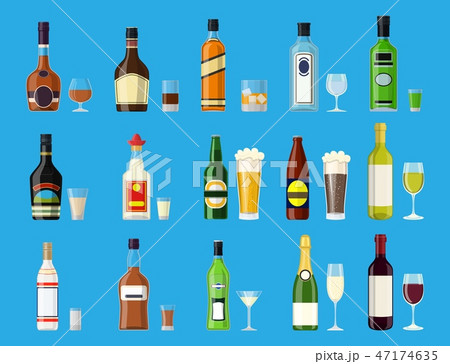 Alcohol drinks collection. 47174635