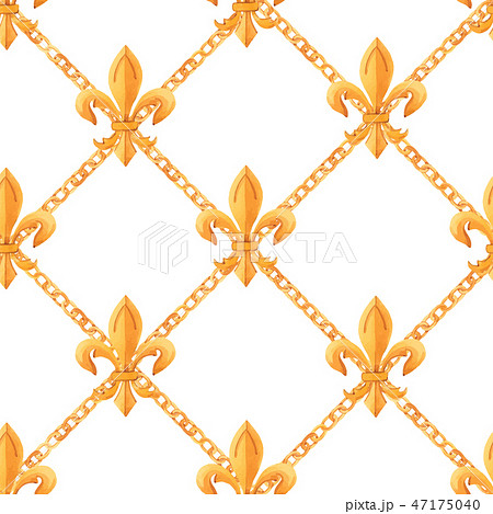 Golden baroque rich luxury vector pattern Golden baroque rich luxury vector pattern 47175040
